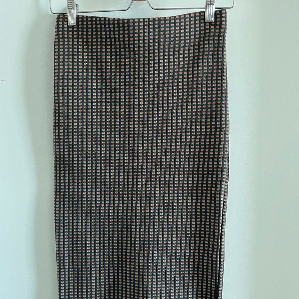 Zara Plaid Knit Skirt